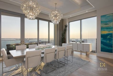 Penthouse Dining Room Inspo Penthouse Apartment Dining Room, Nyc Apartment Dining Room, Nyc Penthouse Kitchen, Luxury Nyc Penthouses, Modern House Dining Room, Fancy Penthouse, Mansion Dining Room, Penthouse Dining Room, Nyc Apartment Aesthetic