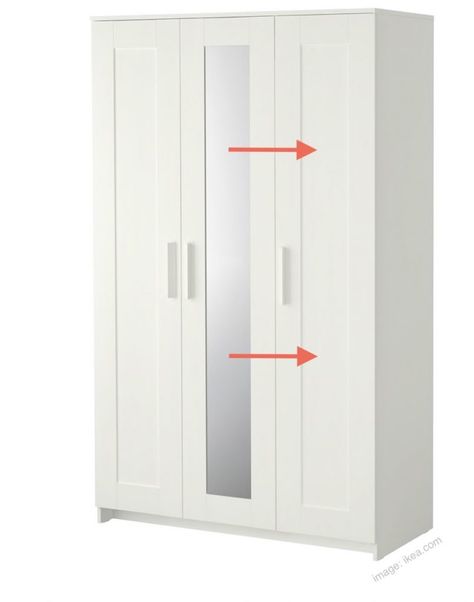 Brimnes Wardrobe Hack using just Tape - DIY Design Decor by Arvinder Brimnes Ikea Wardrobe, Brimes Ikea Hack, Brimes Ikea Cabinet, Brimes Ikea Wardrobe Hack, Kleppstad Ikea Hack, Brimnes Wardrobe Hack, Brimnes Cabinet Hack, Ikea Brimnes Hack, Ikea Wardrobe Storage