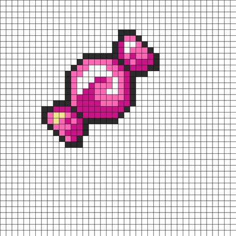 Hard Candy Perler Bead Pattern | Bead Sprites | Food Fuse Bead Patterns Pixel Items, Melty Bead Patterns, Fuse Bead Patterns, Hama Beads Design, Hama Bead, Kandi Patterns, Hama Perler, Bead Sprite, Hama Beads Patterns