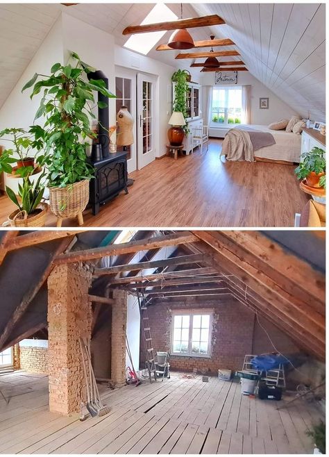 Attic Makeover, Finished Attic, Attic Bedrooms, Attic Renovation, Attic Spaces, Attic Remodel, Attic Rooms, House Goals, Dream Home Design