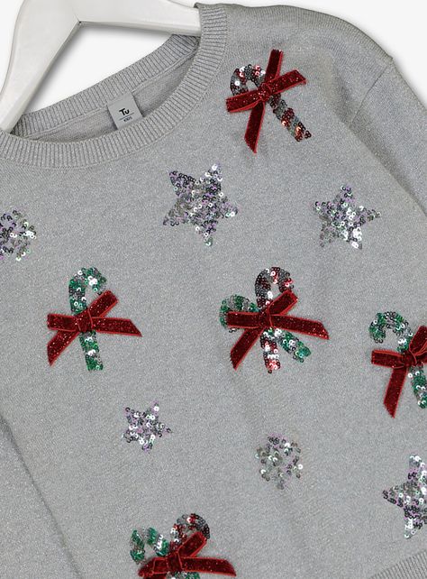 Xmas Fashion, Kids Clothes Diy, Christmas Jumper Day, Diy Shirts, Tu Clothing, Christmas Party Outfits, Girls Jumpers, Christmas Trends, Christmas Jumper