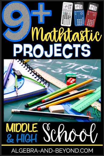 Math Projects for Middle and High School - ALGEBRA AND BEYOND Algebra 2 Projects High Schools, Fun Math Projects Middle School, Algebra 1 Projects High Schools, Algebra 1 Projects, Real World Math Projects, Math Projects Highschool, Middle School Math Projects, Precalculus Projects, Algebra 2 Projects