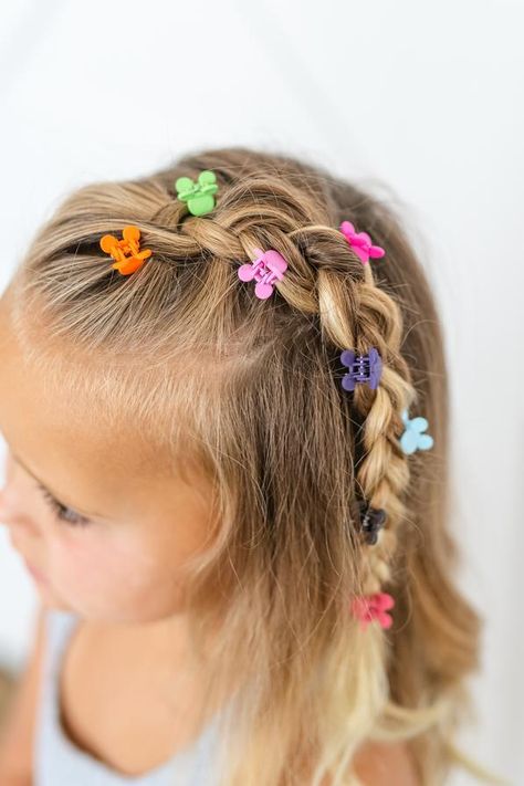 Hairstyle With Small Clips, Scarlett Hair, Hairstyles With Clips, Ruby Hair, Easy Toddler Hairstyles, Girls Hairdos, Hairstyles Girl, Cute Toddler Hairstyles, Girly Hairstyles