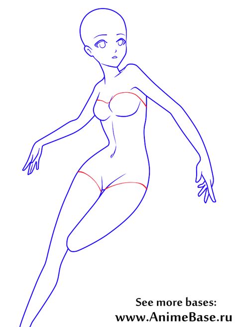 In Water Reference, Anime Base Female, Oc Base Female, Croquis Couple, Water Reference, Reference Anime, Pose Couple, Female Base, Dog Girl