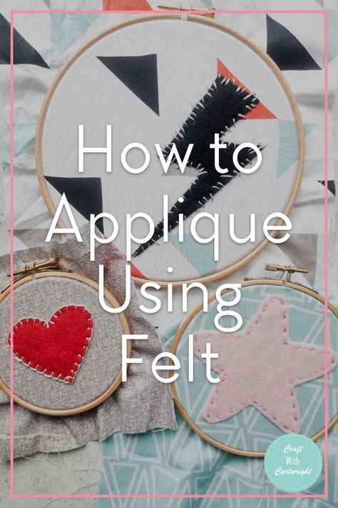 How to Applique Using Felt: A Beginner's Guide - Craft with Cartwright Diy Felt Applique, How To Applique For Beginners, Felt Applique Ideas, Applique Templates Printable Free, Free Applique Patterns Templates, Applique For Beginners, How To Applique, Free Applique Patterns, Applique Sewing