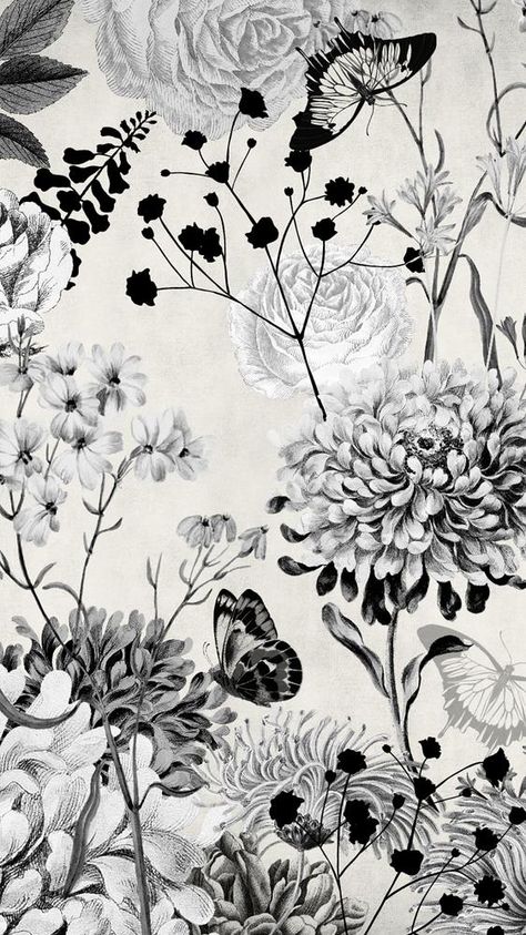 I Phone Wallpaper Black And White, White And Black Flower Wallpaper, Black White Wallpaper Aesthetic Vintage, Images For Phone Case, Black And White Aesthetic Pattern, Black And White Floral Wallpaper Iphone, Black And White Aesthetic Wallpaper Vintage, Black And White Aesthetic Prints, Black And White Flowers Aesthetic