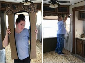 Replacing RV window treatments #rvparks Rv Window Treatments, Rv Curtains, Camper Curtains, Rv Windows, Camper Windows, Rv Upgrades, Camper Trailer Remodel, Camper Hacks, Rv Makeover