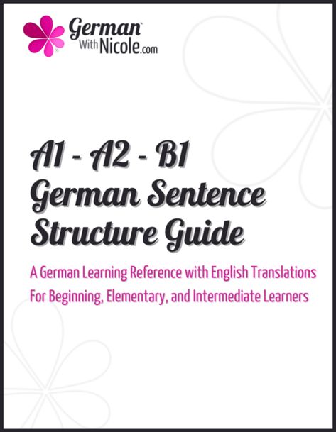 4 Reasons Minimalists Should Learn German (And Why German is Easier than English!) - German With Nicole.com German To English Study Sets, German Lesson Plans, Learning German Worksheets, Learn To Read English, German Books, Greek Border, Teaching German, German Lessons, German Things