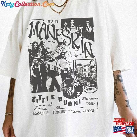 Måneskin Tour 2023 Shirt 90S Rock Band Concert Music Tee Gift For Men Women Unisex T T-Shirt Check more at https://katycollection.com/product/måneskin-tour-2023-shirt-90s-rock-band-concert-music-tee-gift-for-men-women-unisex-t-t-shirt/ Concert Shirt Design, Band T Shirt Aesthetic, Concert Tshirt Designs, Band Tshirt Design Ideas, Band Tshirt Aesthetic, Rock Graphic Tees, Band Shirt Design, Band Tee Design, 90s Graphic Tees