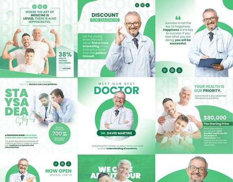 LCM Medical Instagram Feed, Medical Social Media Design, Social Advertising Design, Medical Poster, Medical Website, Dental Social Media, Medical Website Design, Graphic Design Cv, Instagram Branding Design