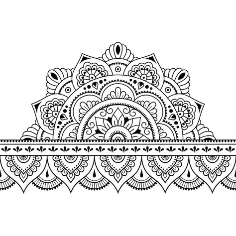 Premium Vector | Mehndi flower in form of heart. decoration in ethnic oriental, indian style. Mehndi Flower, Henna Drawings, Mehndi Style, Japan Tattoo Design, Mehndi Patterns, Japan Tattoo, Hand Drawn Vector Illustrations, Decorative Pattern, Hand Drawn Vector