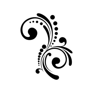 Floral Swirl Tattoo, Floral Scroll Design, Floral Swirl Pattern, Simple Filigree Design, Swirl Tattoo Designs Spirals, How To Draw Swirls Step By Step, Swirly Designs Pattern, Flourish Svg Free, Swrill Design