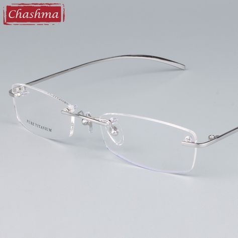 Cheap optical spectacles, Buy Quality titanium rimless directly from China titanium rimless glasses Suppliers: Chashma Unisex Glasses Eyewear Frames Titanium Rimless Glasses Frames Female Male Optical Spectacles Enjoy ✓Free Shipping Worldwide! ✓Limited Time Sale ✓Easy Return. Eyeglass Frames For Men, Rimless Glasses, Rimless Frames, Exude Confidence, Designer Glasses, Female Male, Optical Glasses, Prescription Eyeglasses, Optical Frames