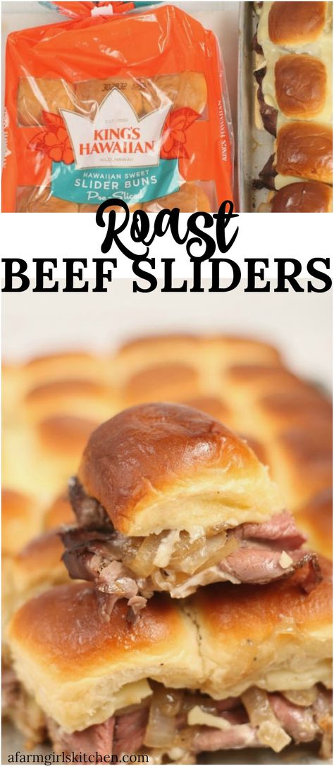 Rosy Beef Sliders, Hawaiian Roll Sliders With Roast Beef, Roast Sliders Hawaiian Rolls, Sliders With Hawaiian Sweet Rolls, Beef And Cheese Sliders Kings Hawaiian, Roast Beef And Cheddar Sliders Hawaiian Rolls, Hawaiian Rolls Sandwiches Slider Recipes, Hawaiian Buns Sliders, Roast Beef Appetizers Parties