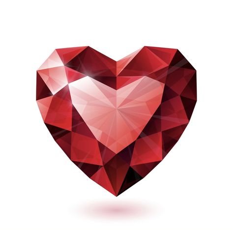 Red Diamond Tattoo Design, Ruby Heart Tattoo, Red Ruby Tattoo, Ruby Crystal Tattoo, Ruby Tattoo Gem, Diamond Heart Drawing, Ruby Drawing Gem, Heart Gem Tattoo Design, Black Red Tattoo