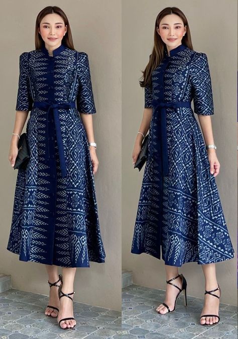 Dress Songket Modern, Design Batik Modern, Dress Batik Kombinasi Brokat Modern, Model Baju Batik Modern Dresses, Batik Dress Design, Dress Batik Kombinasi Modern, Dress Batik Modern Fashion Style, Model Dress Batik Modern, Filipiniana Dress Modern