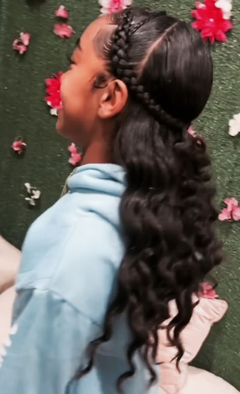 Jayah Hair Styles, Cute Hairstyles For Your 12 Birthday, First Day Of School 6th Grade Hairstyles, Jayah Bailey Hairstyle, Jayah Bailey Pics Hair, Birthday Hair For Kids, Hair Styles For 6th Graders, Sew In For Kids, Cute Birthday Hairstyles For Kids