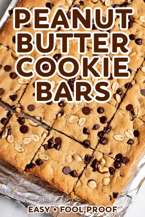 Peanut Butter Sheet Pan Cookies, Peanut Butter Cookie Bars Easy, Betty Crocker Peanut Butter Bars, Peanut Butter Pan Cookies, Peanut Butter Cookies Bars, Betty Crocker Peanut Butter Cookie Ideas, Sheet Pan Peanut Butter Cookie Bars, Betty Crocker Peanut Butter Cookie Mix Recipes, Peanut Butter Cookie Bars Recipes