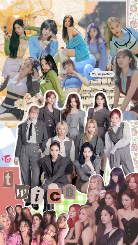 #twice #twicekpop #wallpaper #collage Ot9 Twice, Pink Lamborghini, Lee Joo Young, Twice Wallpaper, Twice Album, Kpop Iphone Wallpaper, Wallpaper Collage, Twice Kpop, Kpop Posters