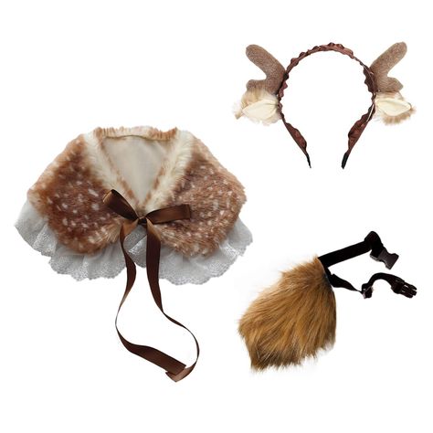 PRICES MAY VARY. The Lolita Cosplay Gothic Cosplay Set include: 1 x Antlers Headband, 1 x Plush Shawl, 1 x Plush Tail. The headband is handmade, finely crafted. Best gifts for your women relations and friends. Size: One size fit for most, this plush tail come with strap and buckle, can be put around the waist. Perfect for matching your dress and hairstyle when you want to attend parties, take photos or other situations. Perfect for themed parties, fancy dress parties, cosplay, costume party, Hal Rudolph And Clarice Costume, Headband Halloween Costumes, Deer Costumes For Women, Reindeer Halloween Costume, Simple Deer Costume, Halloween Costumes Closet, Cow Costume For Women, Halloween Deer Costume, Easy Warm Halloween Costumes