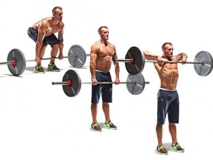 21 best barbell moves - Men's Health Workout Charts, Barbell Complex, Abs Exercise, Barbell Workout, Workout Stuff, Bar Workout, Exercise Tips, Ab Workouts, Men's Health