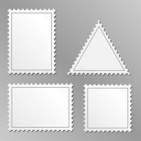 Blank postage stamps. Vector set of blank postage stamps isolated on grey backgr , #Ad, #stamps, #Vector, #Blank, #postage, #set #ad Frame Clip Art, Tattoo Maker, Stamp Frame, Postage Stamp Design, Clip Art Free, Bullet Journal Printables, Postage Stamp Art, Vintage Postage, Borders For Paper