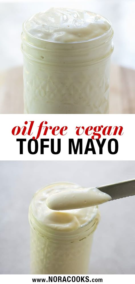 Tofu Mayonnaise, Vegan Mayonnaise Recipe, Make Tahini, Vegan Mayonaise, How To Make Tahini, Tahini Sauce Recipe, Nora Cooks, Homemade Tofu, Tofu Vegan