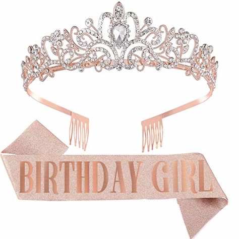 Birthday Sash, Birthday Accessories, Rhinestone Rose, Happy Birthday Lettering, Princess Tiara, Rhinestone Tiara, Rhinestone Crown, Decorations Party, Gift Kit