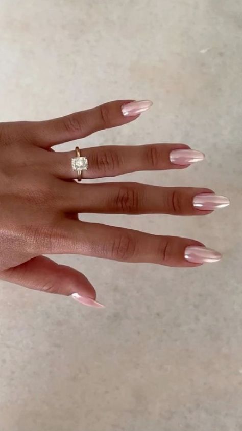 Pink Pearly Nails, Elegant, Chic, Pretty, White gold diamond ring Pearly Nails, Nails Elegant, Gold Diamond Ring, White Gold Diamond Rings, Elegant Chic, Gold Diamond Rings, White Nails, White Gold Diamonds, Gold Diamond