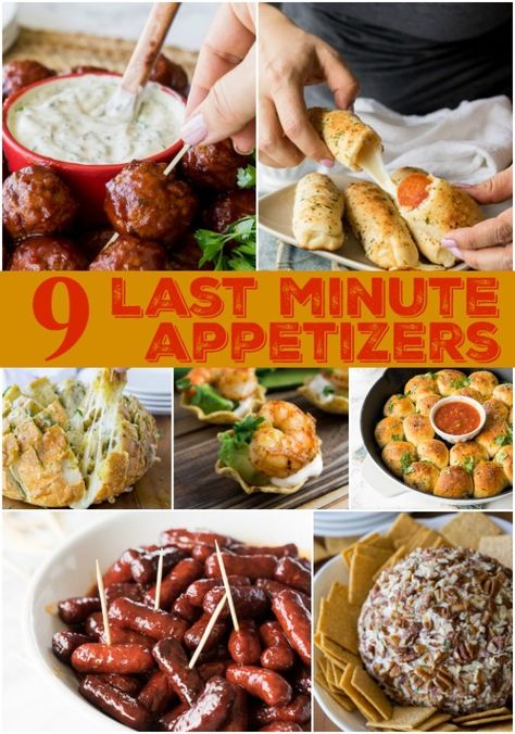 9 Last Minute Appetizers that are super quick and easy to prepare! Easy Meatball Sliders, Last Minute Appetizer, Easy Meatball, Mary Berg, Meatball Sliders, Baked Wings, Delicious Appetizers, Throwing A Party, Appetizers Easy Finger Food