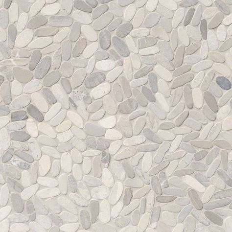 Sliced Pebble Truffle tumbled marble tiles are perfect to use as wall tiles or floor tiles. Create stunning bathroom floors, shower floors, backsplashes, and shower surrounds with these beautiful softly toned pebbles. Pebble Mosaic Tile, Rock Tile, Tumbled Marble Tile, Shower Floors, Mosaic Rocks, Bathroom Floors, Pebble Tile, Stone Mosaic Tile, Pebble Mosaic