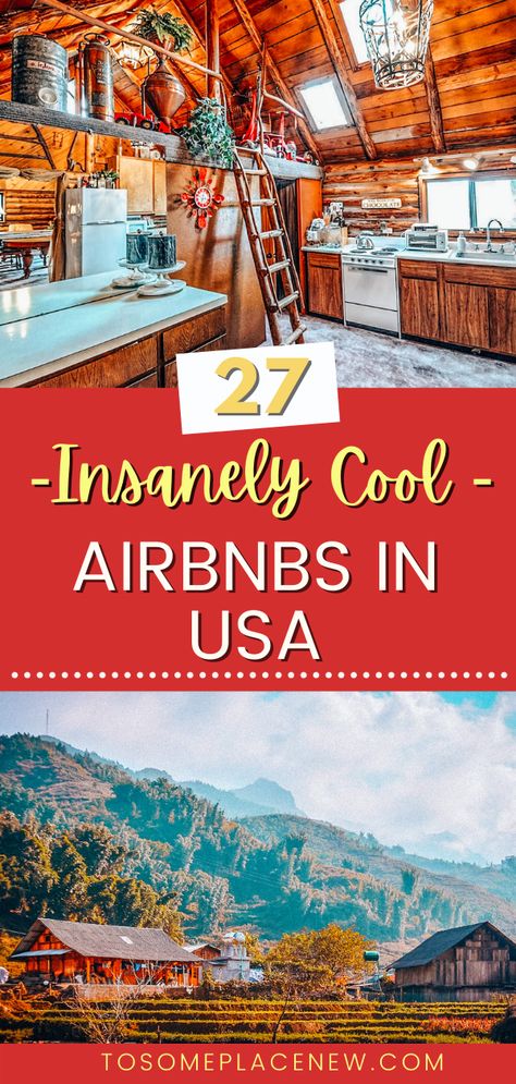 Cool Airbnb In The Us, Unique Vacation Destinations, Best Air Bnb United States, Romantic Airbnb United States, Cool Airbnbs, Best Airbnbs In The Us, Unique Vacations In The Us, Christmas Airbnb, Honeymoon Airbnb