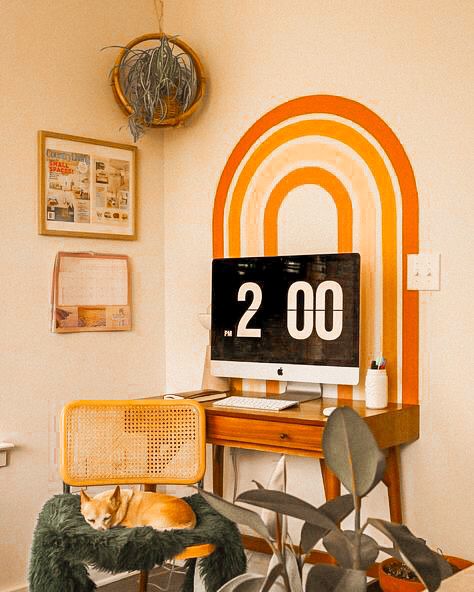 70s Theme Bedroom, 70s Bedroom Aesthetic Vintage, Groovy Bedroom Decor, Groovy Bedroom Ideas, Groovy Home Aesthetic, Room Asethic, 70s Asethic, Groovy Bedroom Aesthetic, Groovy Room Aesthetic