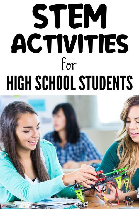 STEM activities for high school students are sometimes hard to find, but STEM activities for teens are still super important to include in your homeschool lesson plans for high schoolers. Check out this list of `in-depth complex STEAM activities for high schoolers that your teens are going to love! Fun Activities For Middle School, School Students Images, Activities For High School Students, Stem High School, Stem Activities Middle School, Activities For High School, Homeschool Stem, Fun Stem Activities, High School Project