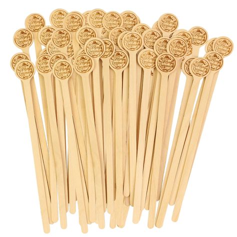 PRICES MAY VARY. 【WOODEN COFFEE STIRRER SET】We will provide you with 100 pieces of 7 inch coffee stirrers, enough for your family gathering, dinner party, barbecue or other events, you can also share some with your friends or family 【EASY TO USE LENGTH】The coffee stirring sticks are about 7 inches/178mm in length, 0.25 inches/6.4mm in width and 0.08 inches/2mm in thickness, easy to carry and store, not taking up too much space for your daily life 【ECO-FRIENDLY】These wooden coffee sticks are made Coffee Stir Sticks, Cocktail Stirrers, Drinks Party, Coffee Stirrers, Christmas Cocktail, Espresso Drinks, Drink Stirrers, Round Handle, Coffee Cocktails