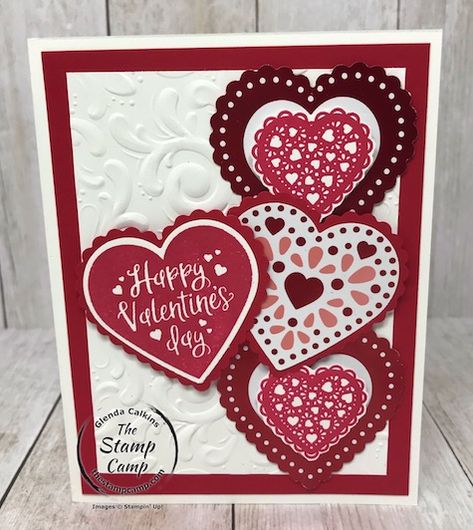 Heart Dp, Stampin Up Valentine Cards, Valentine Card Crafts, Valentines Day Cards Handmade, Valentine Love Cards, Valentine Cards Handmade, Valentine Greeting Cards, Valentine's Day Cards, Handmade Valentine