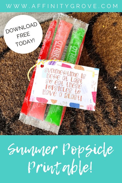 Popsicle Gifts For Students, Have A Cool Summer Printable Tag Free, Last Day Of School Gifts For Students, Popsicle Printable, Last Day Of School Fun, Homemaking Hacks, Abc Countdown, Student Treats, Giveaways Ideas