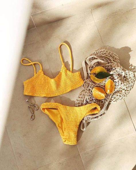 aesthetic , bikini , swimwear , yellow , cute , summer , photography , tumblr Swimsuit Aesthetic, Swimwear Aesthetic, Swimwear Photoshoot, Swimwear Photography, Swimsuits Photoshoot, Swimwear Shoot, Swim Brands, Yellow Swimsuits, Blogger Tips