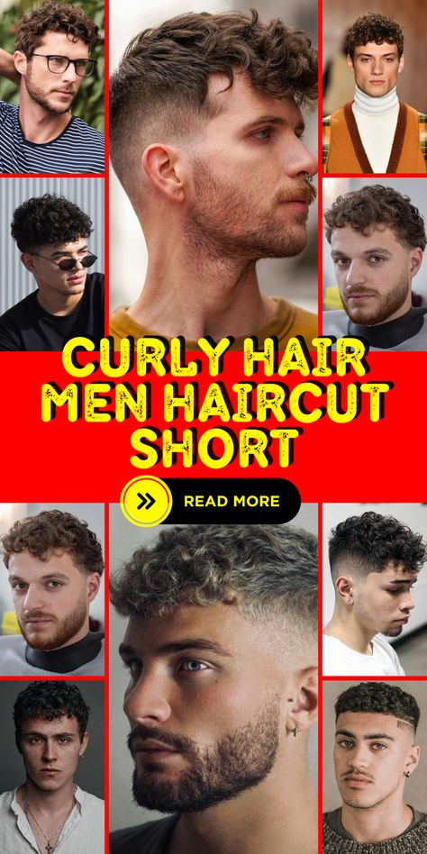 Stand out with a short curly hair men's haircut that's high on style and low on maintenance. Our barbers excel at fades, giving you clean sides and a longer top for that trendy appeal. Whether you have thick hair or prefer medium lengths on the sides, we have the perfect style for you. Visit our salon today! Mens Hair Curly On Top, Men's Short Hairstyles For Thick Hair, Men’s Curly Short Haircut, Men Curly Hair Short Sides, Men’s Haircut Curly Top, Men’s Wavy Hairstyles Short, Men’s Thick Curly Haircut, Men’s Hair Curly Top, Mens Hairstyles Thick Curly Hair