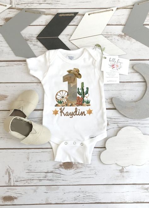 Cowgirl Onesie, Cowboy Onesie, Rodeo Baby, Zebra Party, Pregnancy Reveal Shirt, Zoo Party, Western Theme Party, 1st Birthday Shirts, First Rodeo