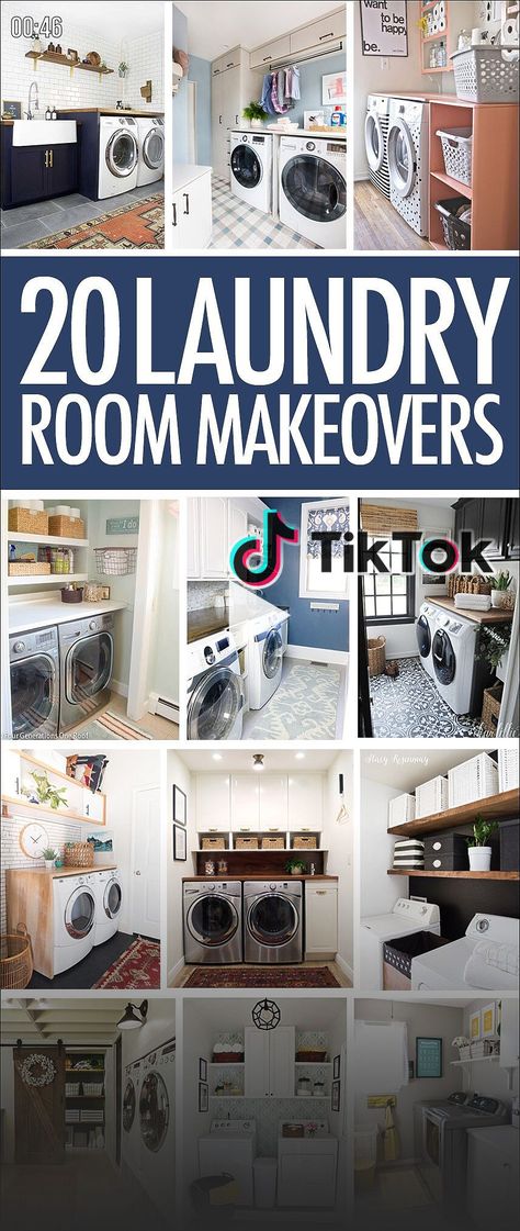 * laundry room makeover ideas for your home. Get your laundry room organized and get inspired with gorgeous and affordable DIY laundry room makeovers...!! Laundry Room Makeover Ideas, Laundry Room Makeovers, Diy Laundry Room, Room Makeover Ideas, Laundry Room Colors, Laundry Makeover, Laundry Room Ideas Small Space, Small Laundry Room Makeover, Laundry Room Wallpaper