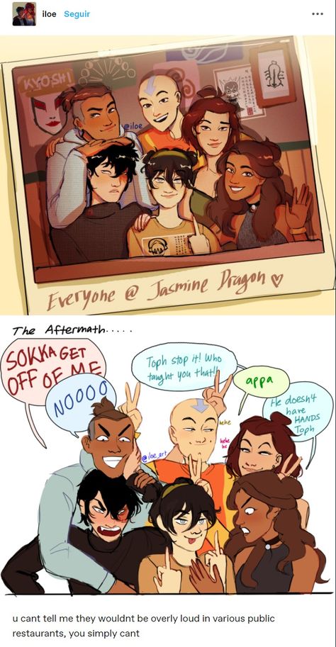 the fact that the original artist also drew the shitposty aftermath drawing is everything to me for some reason Cute Fanart Couple, Zukka Fanart, Atla Art, Fan Art Avatar, The Last Airbender Art, Last Airbender Art, Suki Avatar, Family Fanart, All Out Anime