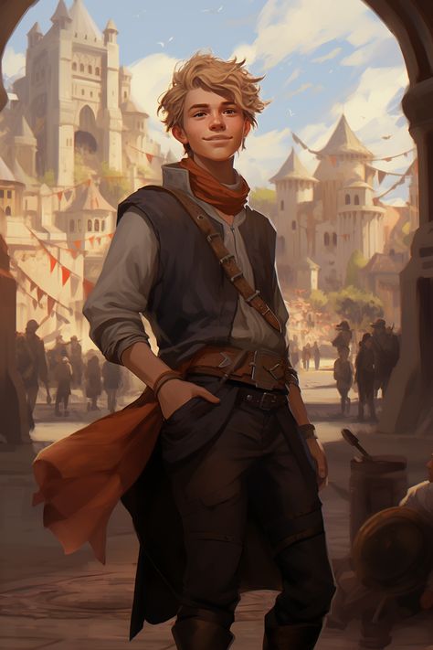 Male Adventurer Character Design, Aviator Character Design, Dnd Human Character Art, Character Design Student, Dnd Child Character, Human Dnd Character, Male Dnd Character Art, Dnd Human Male, Male Dnd Character Design