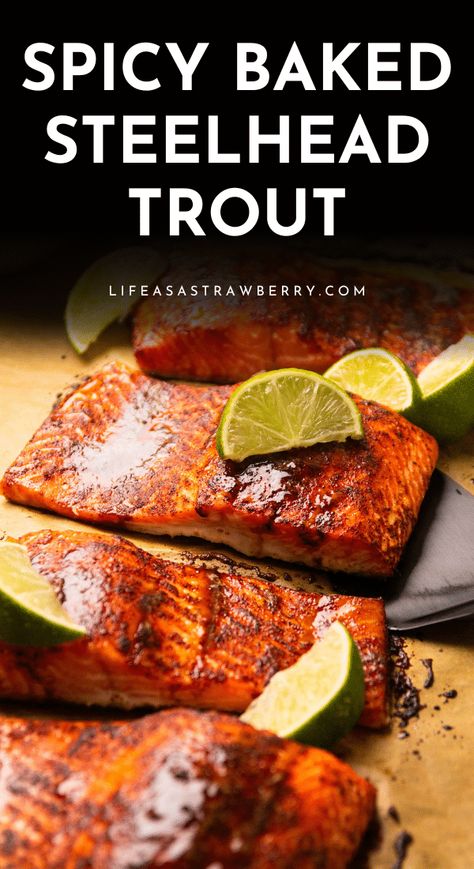 Steelhead Fish Recipes, Steel Head Trout Recipe, Ocean Trout Recipes, Steelhead Salmon Recipes, Grilled Trout Fillets, Trout Marinade Recipes, Grilled Trout Recipes In Foil, Healthy Trout Recipes, Steelhead Trout Recipes