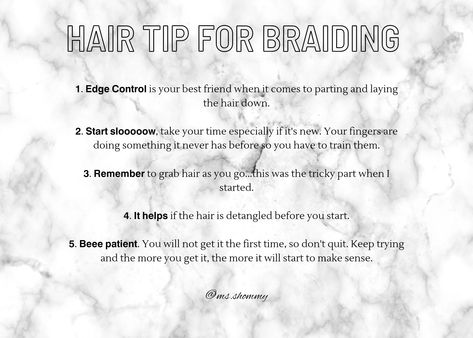 Braiding Tips, Braiding Business, Salon Suites Decor, Hair Braider, Salon Suites, Edge Control, Protective Hairstyles Braids, Hairstyles Braids, Skills To Learn