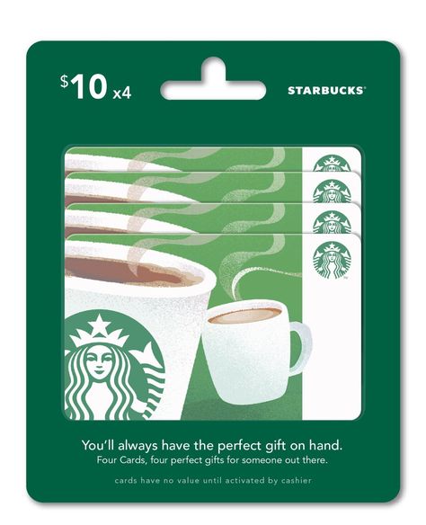 Starbucks Gift Cards, Multipack of 4 - $10: Amazon.com: Gift Cards Free Starbucks Gift Card, Free Gift Cards Online, Coffee Gifts Card, Starbucks Card, Win Gift Card, Starbucks Lovers, Printable Gift Cards, Get Gift Cards, Starbucks Gift Card