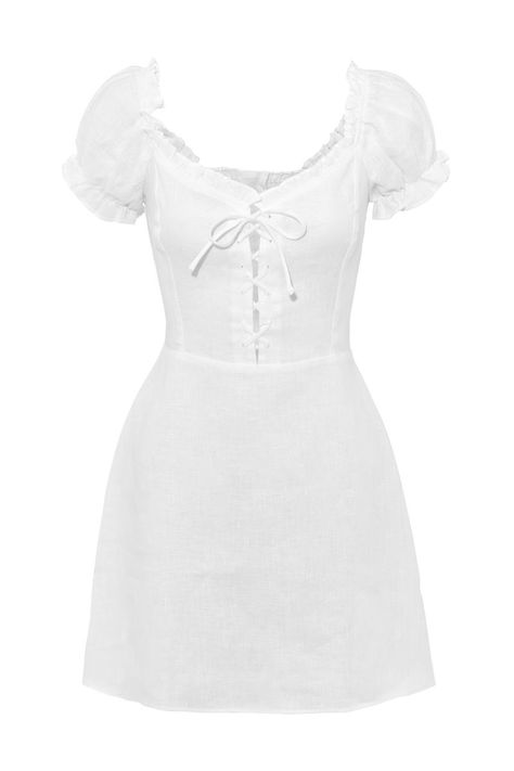 reformation milkmaid style white dress The Milkmaid, Png Outfits, Clothing Png, The Simple Life, Looks Chic, White Outfits, Mode Inspiration, Dream Clothes, Looks Vintage