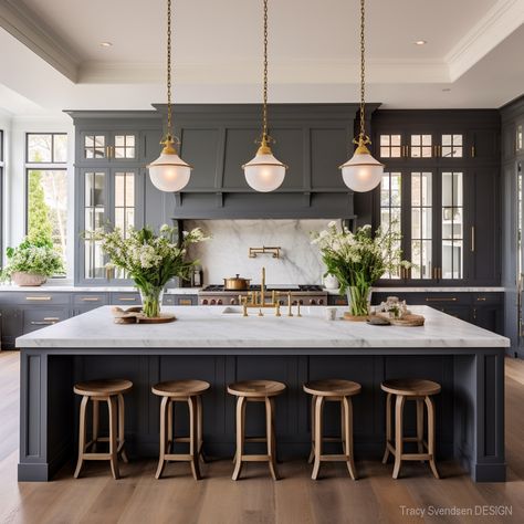 50 Modern Farmhouse Kitchen Cabinets Kitchen Island Lighting With Dark Cabinets, Transitional Kitchen Decor, Modern Gray Kitchen, Modern Farmhouse Kitchen Cabinets, Modern Grey Kitchen, Gray Kitchen Cabinets, Transitional Kitchen Design, Barn Kitchen, Farmhouse Kitchen Cabinets