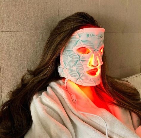 Led Face Therapy, Red Light Mask Aesthetic, Skin Care Vision Board Pictures, Red Light Therapy Aesthetic, Red Light Mask, Facial Light Therapy, Winter Arc, Led Facial, Light Mask