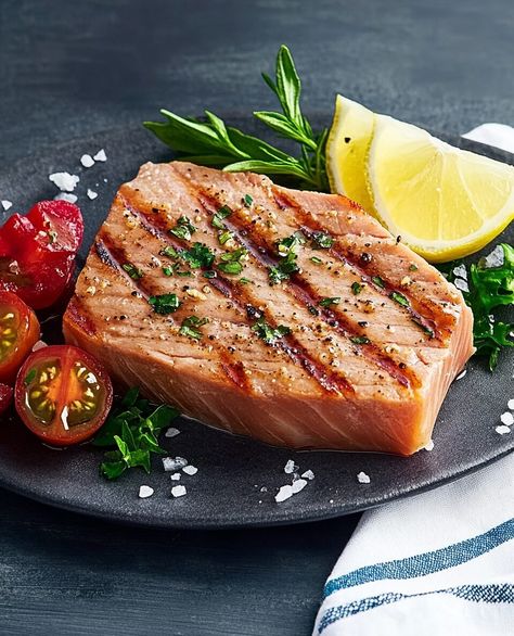 Marinated Tuna Steak, Marinated Tuna, Quick Dinner Options, Sausage Potato Soup, Pork Chops And Potatoes, Tuna Steak, Steak And Shrimp, Slow Cooker Pasta, Tuna Steaks